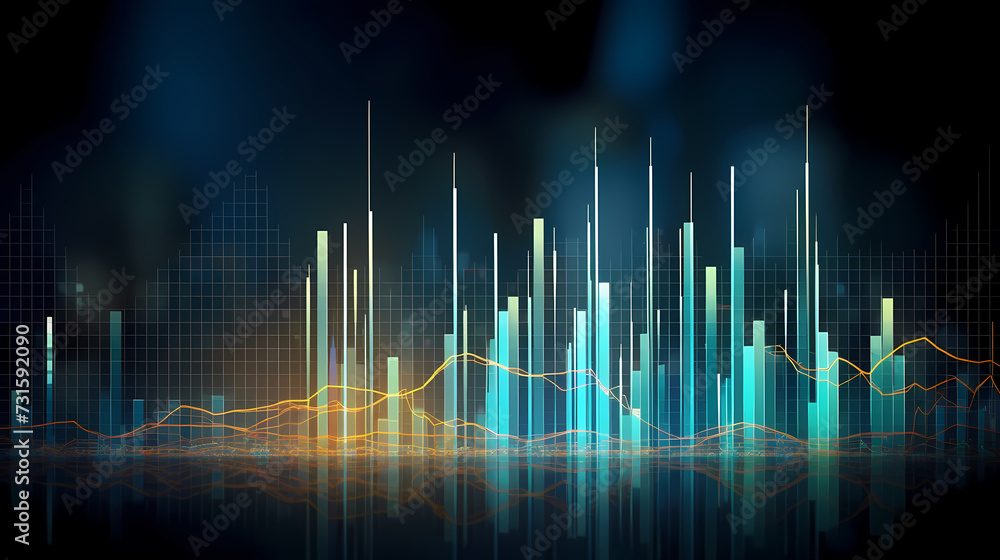 Stock market abstract background, economic and infographic concept
