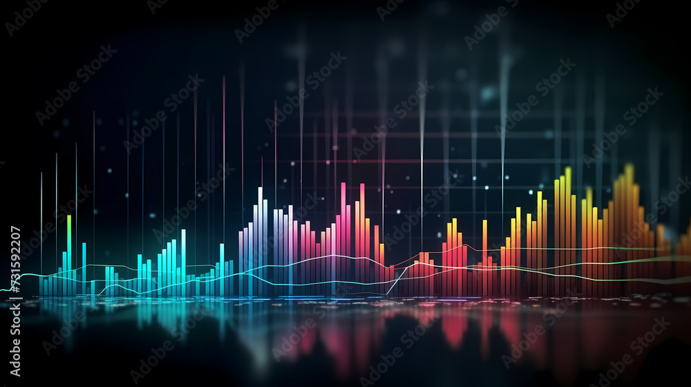 Stock market abstract background, economic and infographic concept