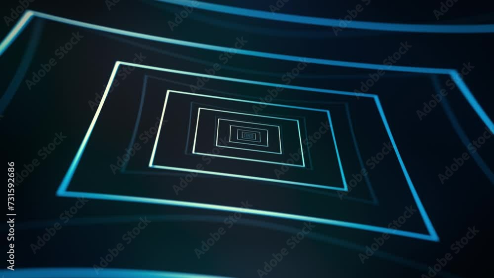 Digital background with animation of squares. Futuristic tunnel. Modern colorful stylish design. seamless loop. Digital background with animation of squares. Futuristic tunnel. Modern colorful stylish design. seamless loop.