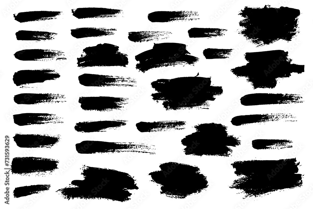 Vector set brush stroke text boxes. Grunge brush design element. Vector set brush stroke text boxes. Grunge brush design element.