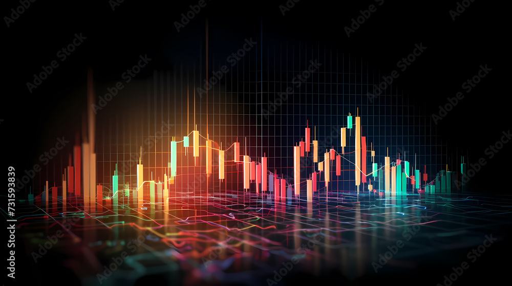 Stock market abstract background, economic and infographic concept