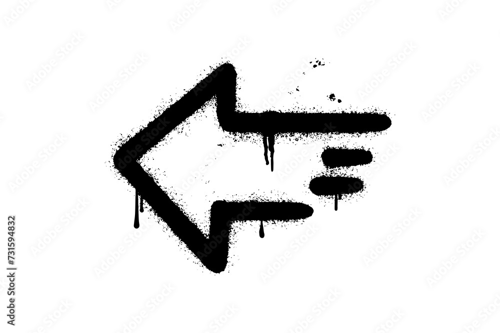 Spray speed symbol, arrow, Spray Graffiti isolated on white background. Spray speed symbol, arrow, Spray Graffiti isolated on white background.