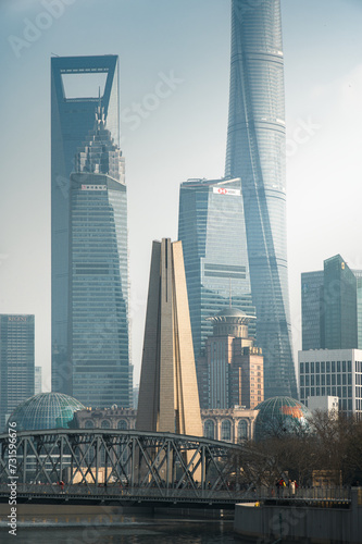 City, Shanghai, China, travel, skyscrapers