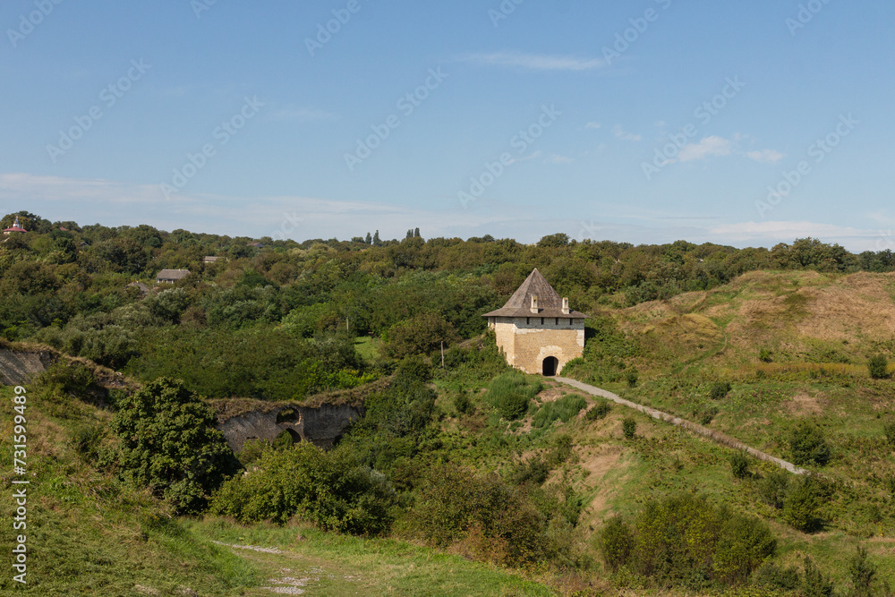 Entrance gates to the historic Khotyn Fortress. Ukraine Entrance gates to the historic Khotyn Fortress. Ukraine