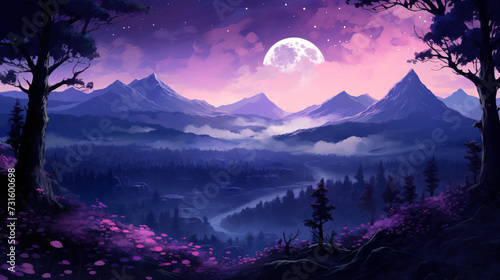 Purple themed wallpaper 