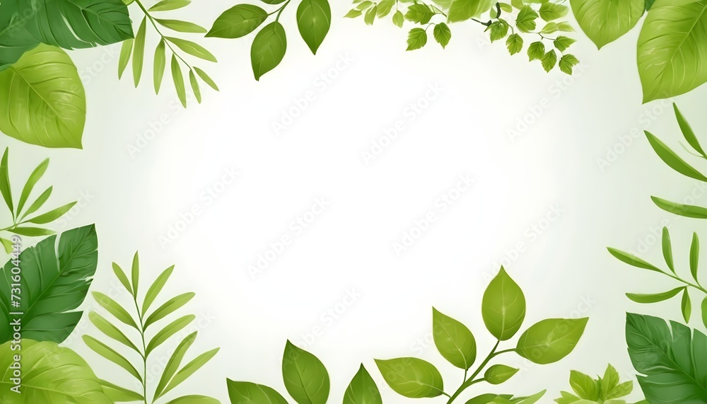 green leaves frame