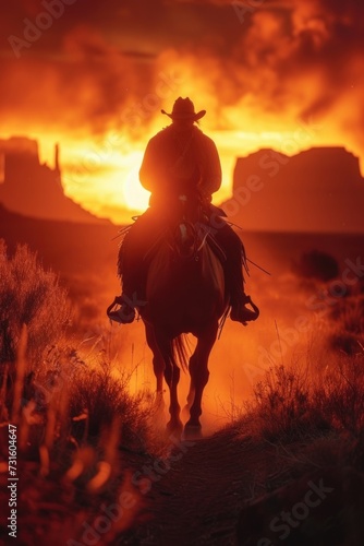 cowboy on horse © Aliaksei