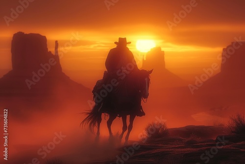 cowboy on horse © Aliaksei