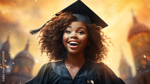 person celebrating graduation