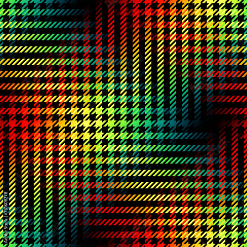 Diagonal plaid pattern. Moire overlapping effect. Vector seamless illustration. Small lines.