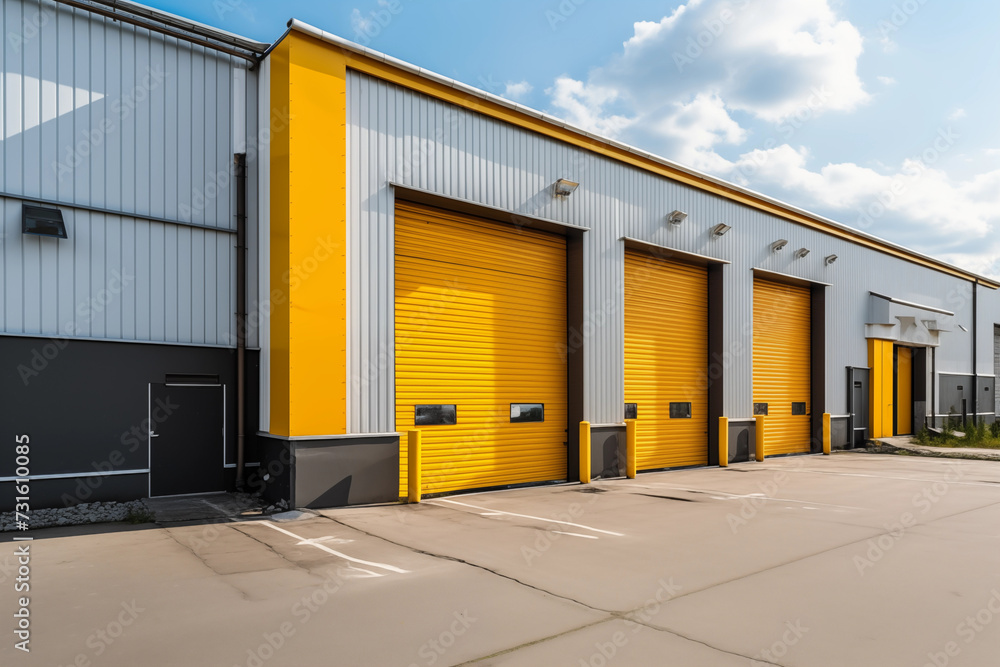 Naklejka premium Large industrial factory or warehouse