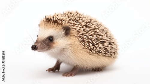 A charming hedgehog, endearingly isolated against a clean white background 