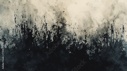Abstract Ink Explosion - Monochrome Artistic Background