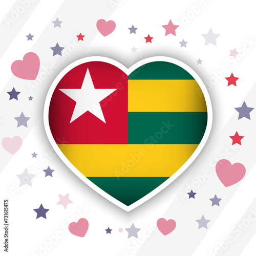 Creative Togo Flag Heart Icon Free Download Creative Togo Flag Heart Icon - GFXLoad