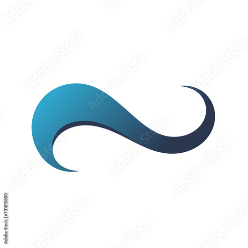 Software design agency filled gradient logo. Efficiency business value. Smooth curve abstract symbol. Design element. Created with artificial intelligence. Ai art for corporate branding