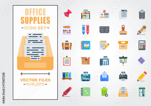 Office Supplies Set Files