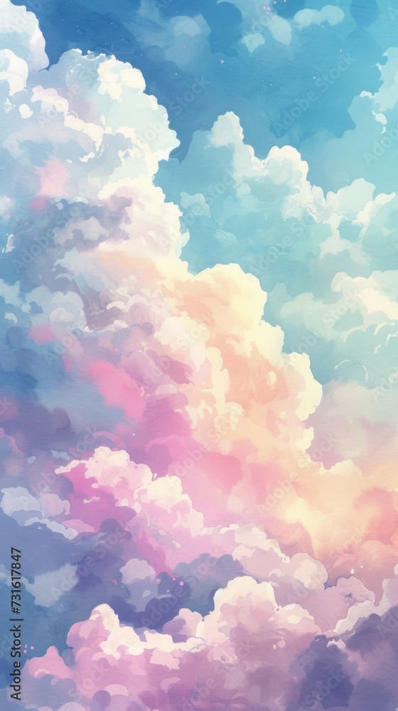 Dreamy Pastel Cloudscape