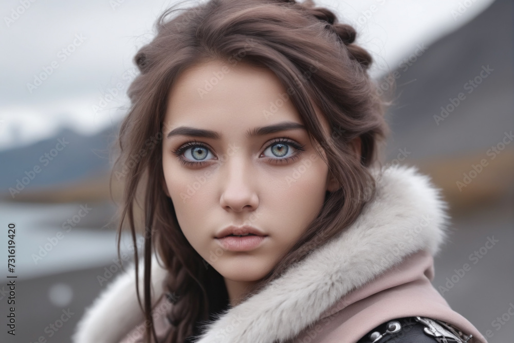 An inuit beautiful woman with beautiful eyes An inuit beautiful woman with beautiful eyes