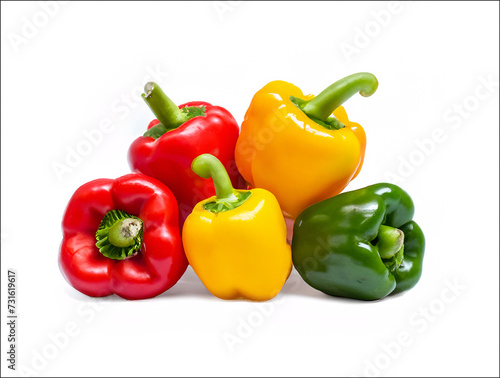 red yellow and green peppers