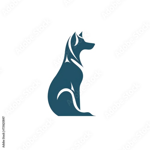 minimalistic logo of veterinary clinic on white background
