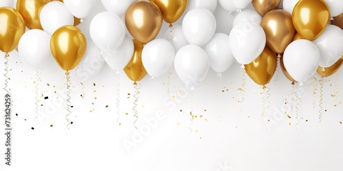 beautiful colorful balloons on white background