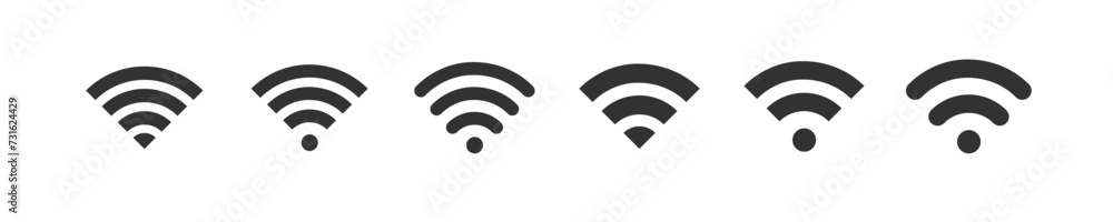 Wifi icon. Network signal. Internet connection. Hotspot signal. Router wave. Wifi icon. Network signal. Internet connection. Hotspot signal. Router wave.