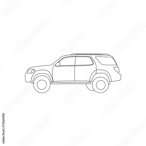 white monster car with black stripes