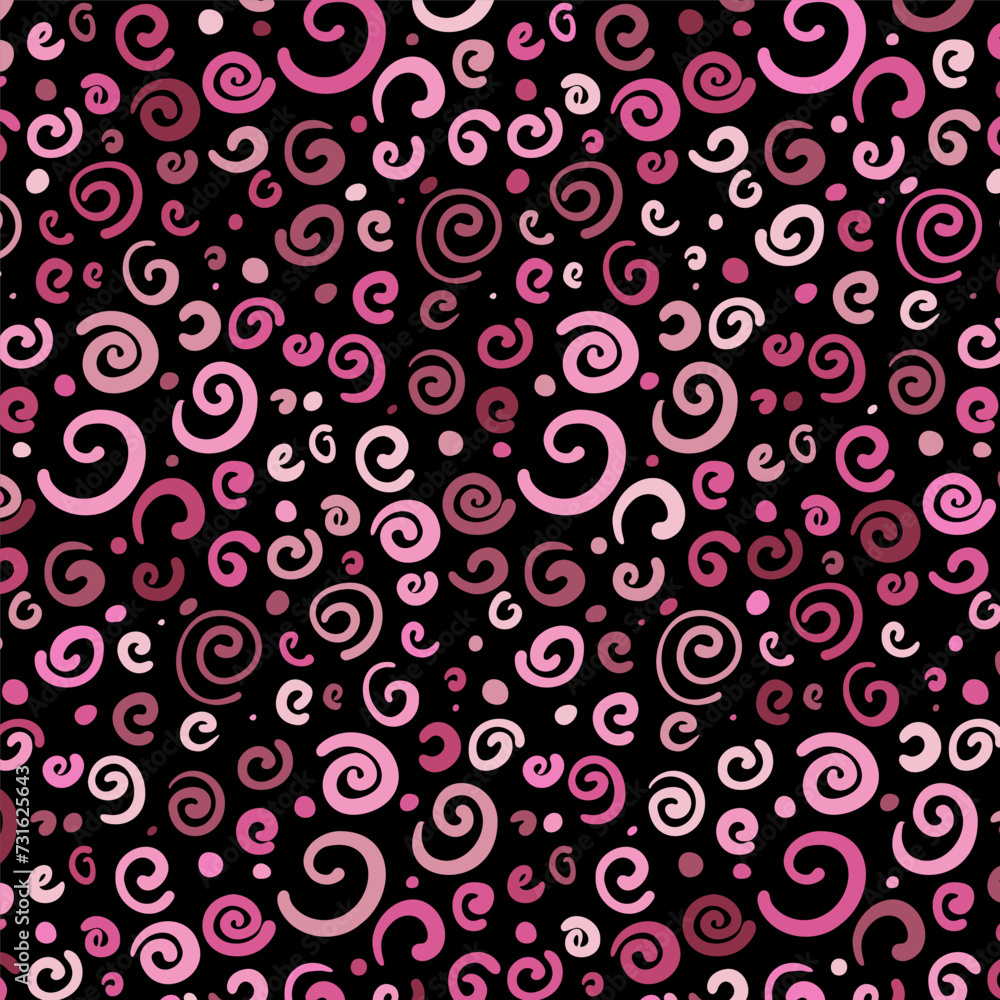 Abstract hand drawn pink swirls pattern background design Abstract hand drawn pink swirls pattern background design