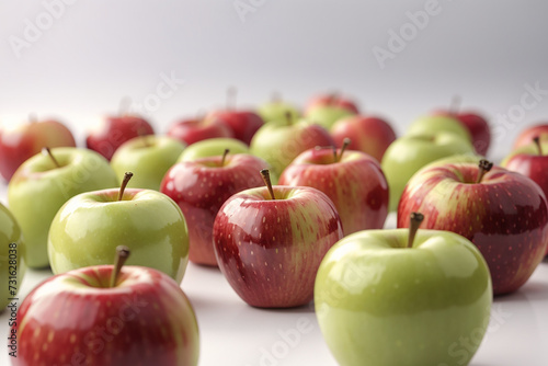 Apples on white background photo