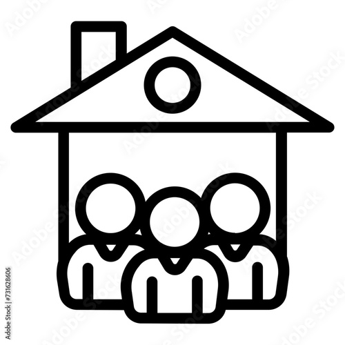 Orphanage line icon