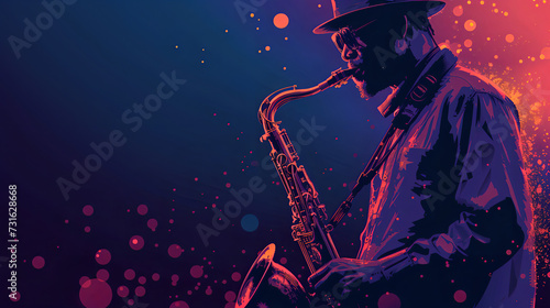 saxophone player vector photo