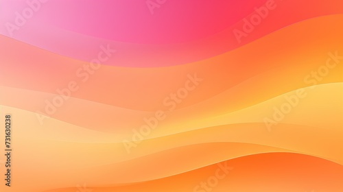 Vibrant Gradient Flow: Pink and Orange Abstract Waves Background - Generative AI