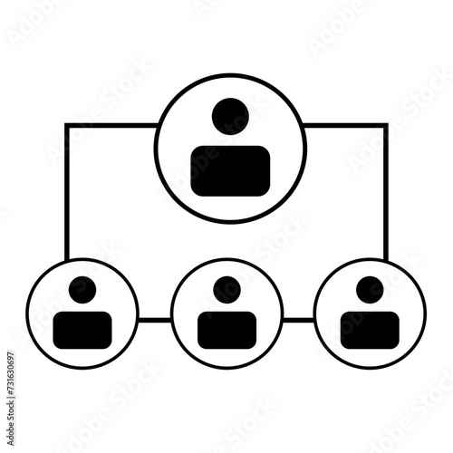 MLM SVG Vector Icon |  Multi-Level Marketing, Network Marketing or Pyramid Selling Scheme Icon.