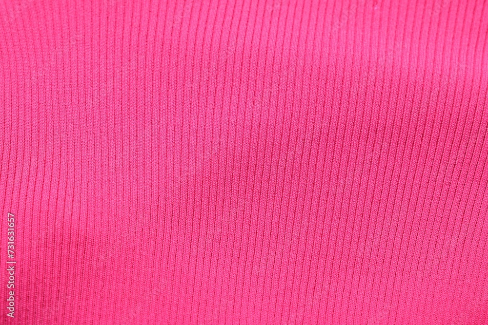 Fototapeta premium Texture of pink fabric as background, top view