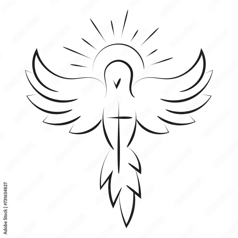 Christian art for print or use as poster, card, flyer, Tattoo design or T Shirt Christian art for print or use as poster, card, flyer, Tattoo design or T Shirt