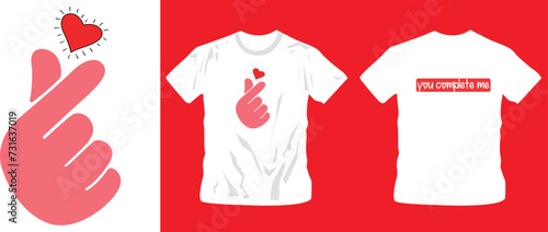 valentines day cute red t-shirt design