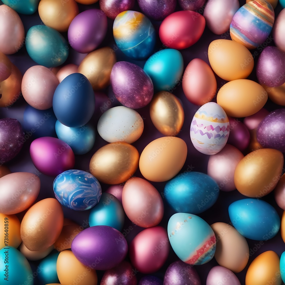 Abstract easter eggs composition with cosmic space Abstract easter eggs composition with cosmic space