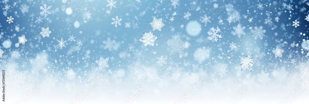 White christmas card with white snowflakes vector illustration