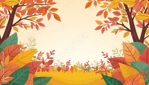 Autumn background. with empty space in the middle