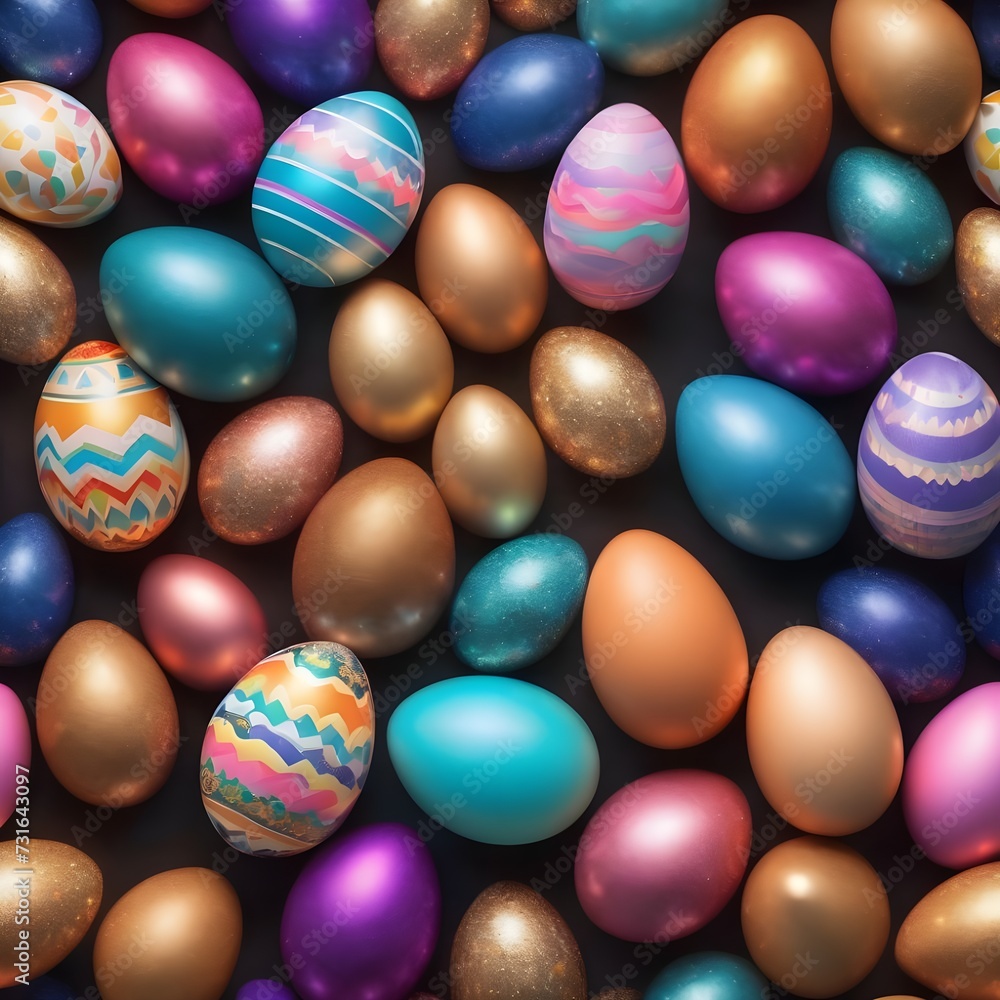 Abstract easter eggs composition with cosmic space Abstract easter eggs composition with cosmic space