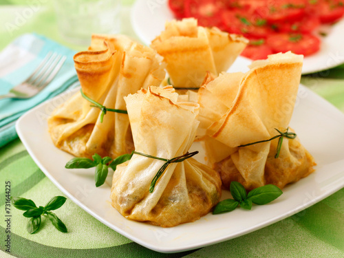 Vegetable and tofu bags.