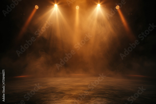 Spotlight on stage. Background image. Created with Generative AI technology