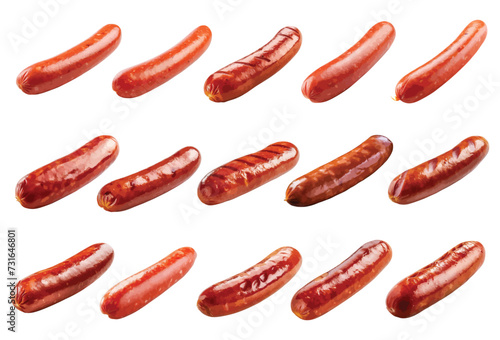 Sausage vector set isolated on white background photo