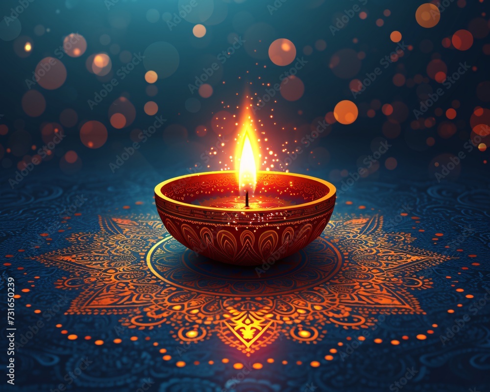 Fall's Flicker: A Glowing Candle in a Pumpkin-Shaped Bowl Generative AI Fall's Flicker: A Glowing Candle in a Pumpkin-Shaped Bowl Generative AI