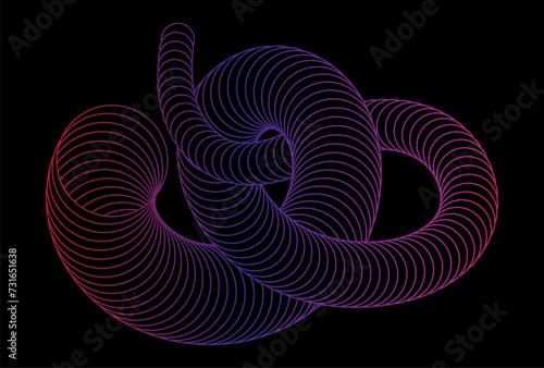 The spiral. Curved lines create a spiral weave. A design element for the embodiment of creative ideas