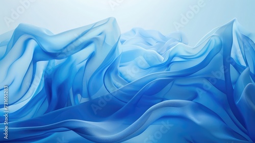 abstract wave cloth movement dynamic blue color over sky tone background