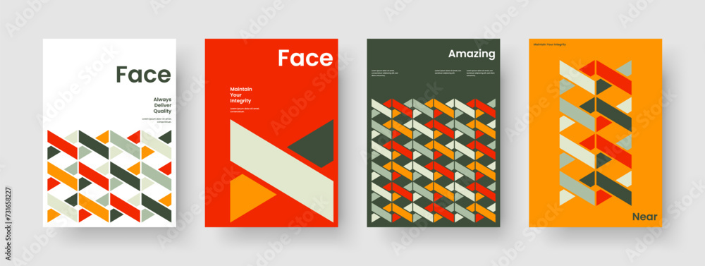 Obraz premium Abstract Banner Layout. Geometric Poster Template. Creative Report Design. Flyer. Brochure. Business Presentation. Book Cover. Background. Notebook. Catalog. Advertising. Brand Identity. Journal