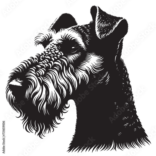Airedale Terrier silhouette black
