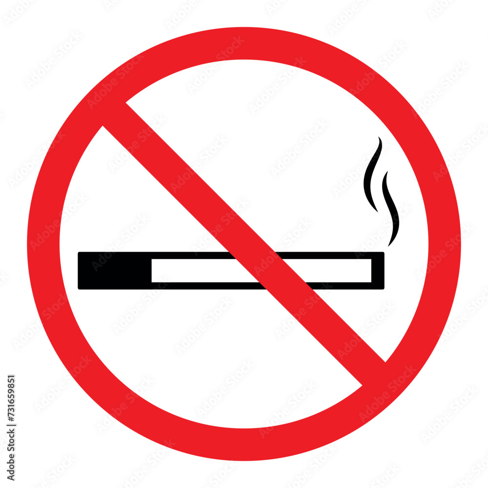 no smoking sign, vector red crossed out circle symbol with cigarette illustration no smoking sign, vector red crossed out circle symbol with cigarette illustration