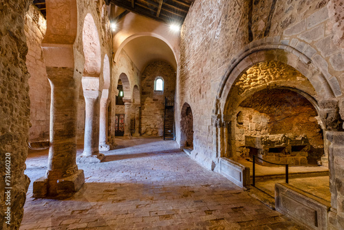 Mozarabic monastery, Monasterio de Suso, San Millán de la Cogolla, La Rioja, Spain photo